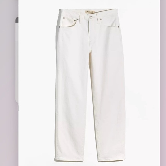 Madewell The Mid-Rise Perfect Vintage Straight Jean in Tile White ND512 - Picture 4 of 6
